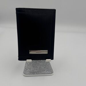 Bally Black Wallet with Silver Accent Unisex